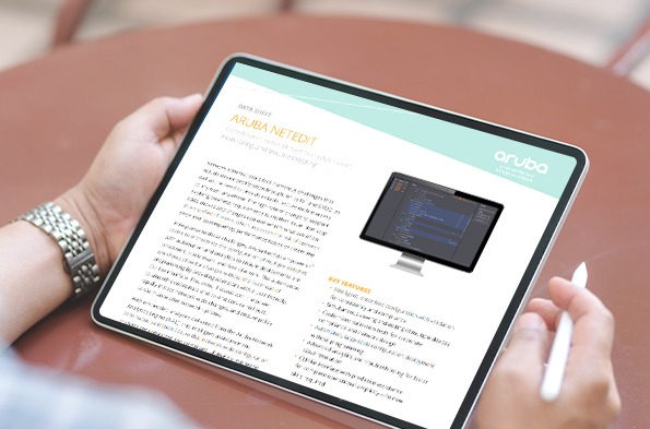 NetEdit datasheet on a tablet