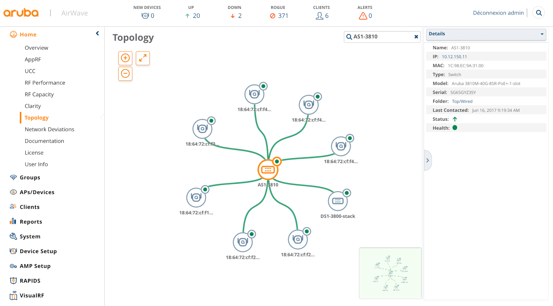 Topology Locate device 在拓扑中定位设备