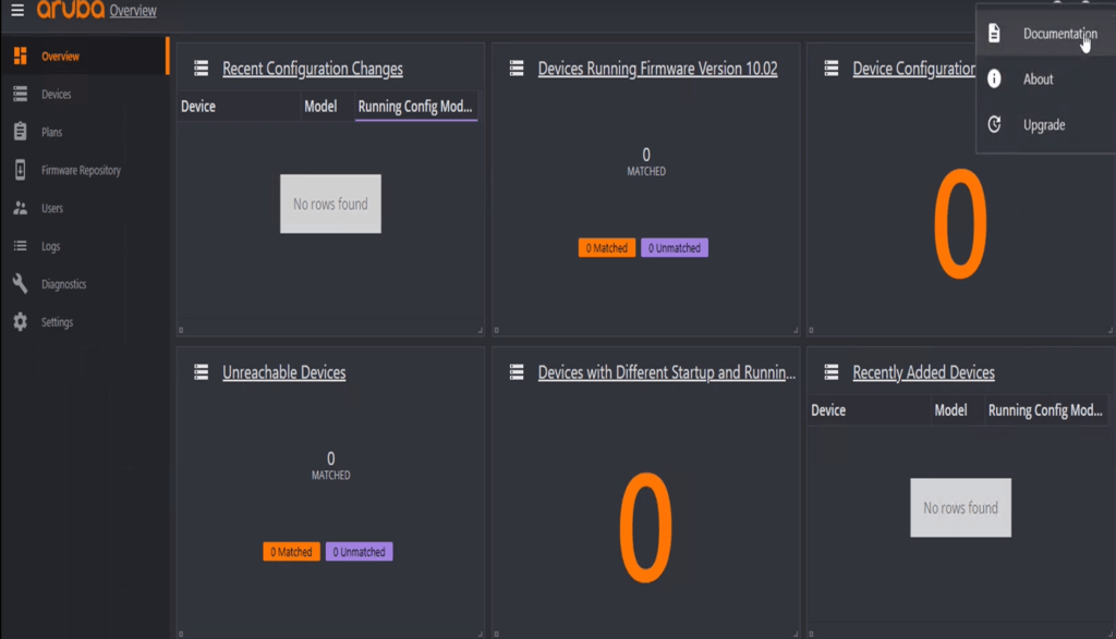 Figure 2 - Dashboard Features/Options
