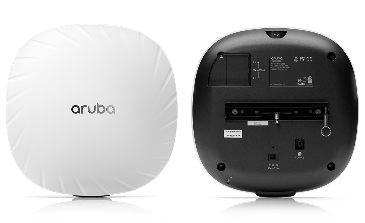 Side by side image of front and back of the 530 Access Point