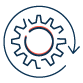 一个被箭包围的齿轮的图标