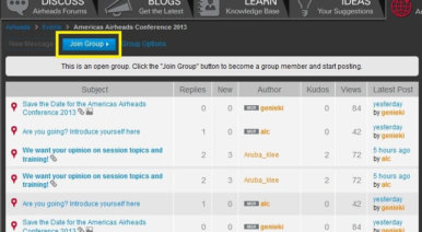 New Community Group for the 2013 Americas Airheads Conference