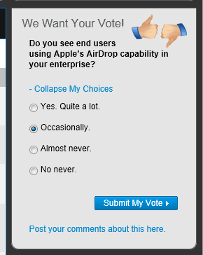 We Want Your Vote!