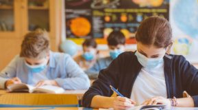 Socially distanced K12 classroom