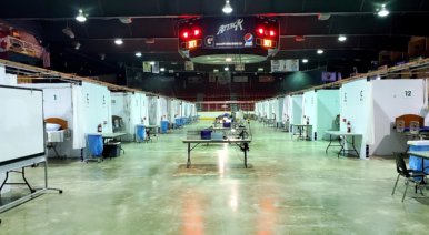 Grey Bruce Health Services field hospital hockey arena