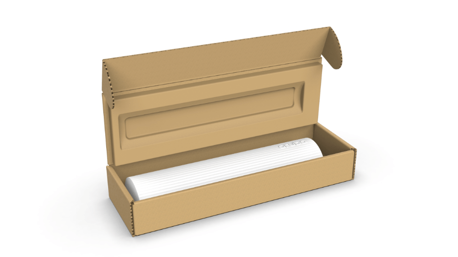 The sensor “floats” in the middle of the packaging.