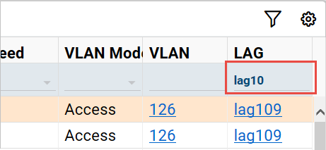 Filtering a column by typing text