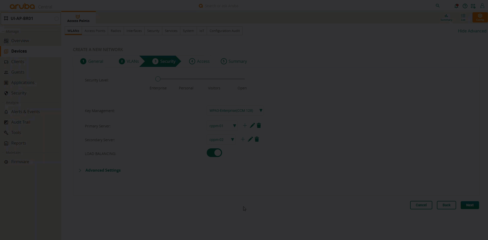 Enable Fast Roaming