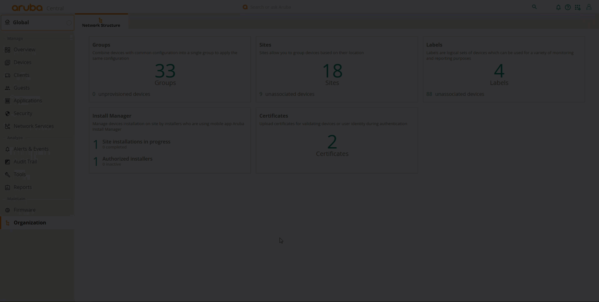 Assigning AP's to site