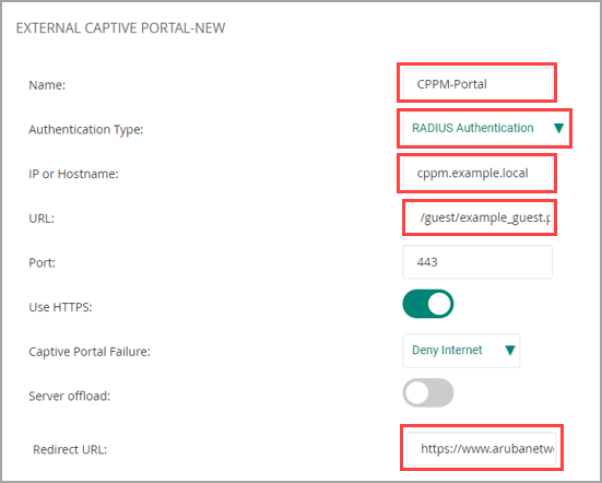 Redirect configuration