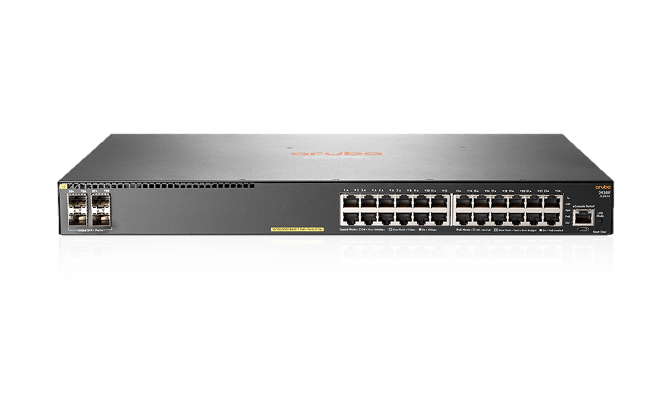 Aruba 2930F 24G PoE + 4SFP +综合TAA规范仪器（JL263A）