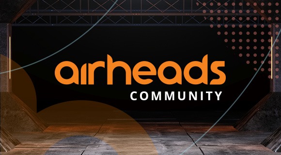 airaheads标志设置了反对大气阶段在背景中