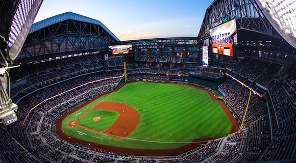View of the Globe Life Field from the top