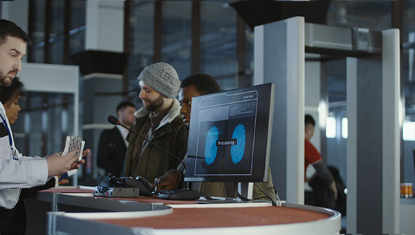 TSA security checkpoint at an airport