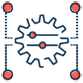 Icon for multiple deployment options and a choice of routes to take