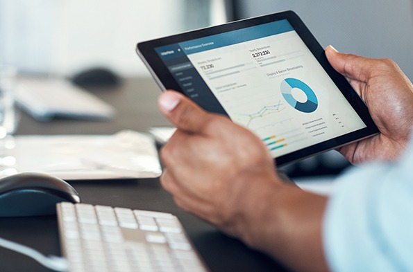 手持设备上的财务仪表盘